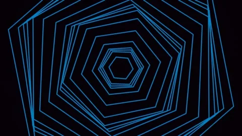 Abstract glowing geometric honeycomb loop structure lines technology backgr.. Stock Footage 341057420