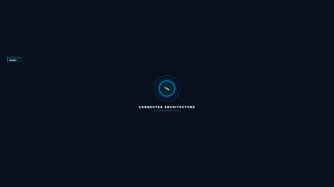 Abstract Glowing Geometric Light Line Animation on Dark Background Stock Footage 347156934