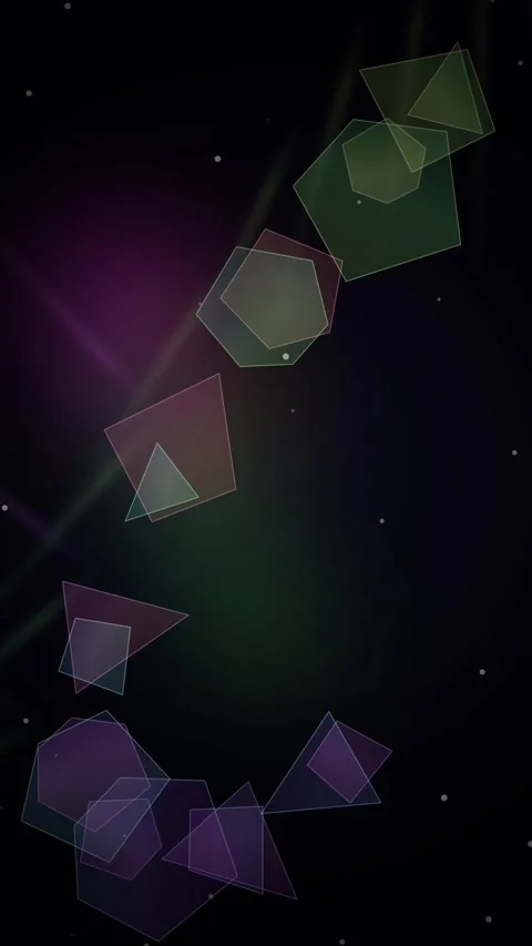 Abstract glowing geometric lights pattern for futuristic digital background Stock Footage 344942530