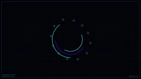 Abstract Glowing Geometric Lines Moving in Dark Space Stock Footage 346735720
