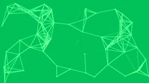 Abstract glowing geometric low poly network background on vibrant purple Stock Footage 336774100