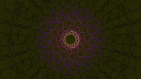 Abstract glowing geometric mandala pattern background for mystical design Stock Footage 342094071