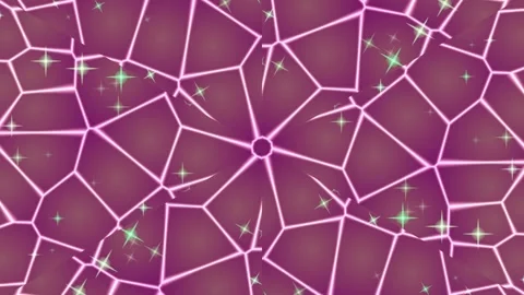 Abstract Glowing Geometric Mosaic Pattern with Sparkling Stars Background Stock Footage 331352487