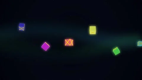 Abstract glowing geometric network background for future tech data analysis Stock Footage 344643534