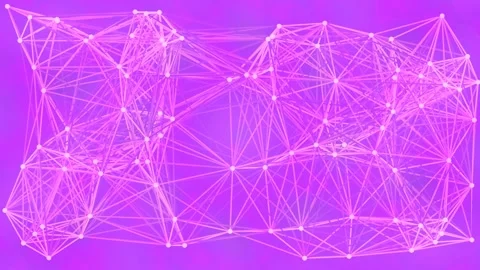 Abstract glowing geometric network pattern, futuristic technology backgroun.. Stock Footage 339779518