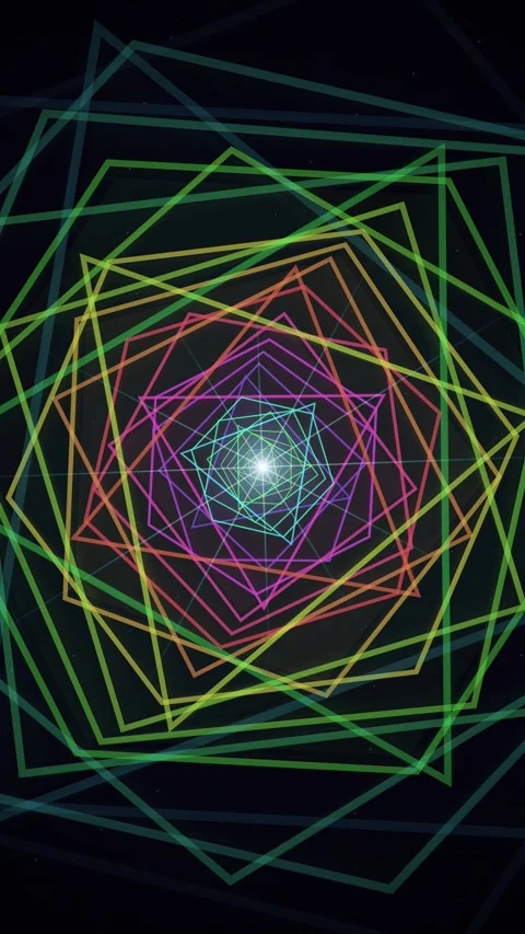 Abstract glowing geometric network pattern for futuristic technology backgrou Stock Footage 345494935
