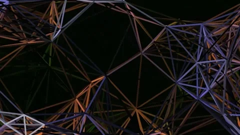 Abstract glowing geometric network structure for data visualization and tec.. Stockbeeldmateriaal 342204144