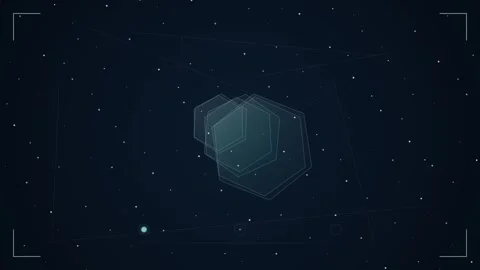 Abstract glowing geometric pattern background for technology and futuristic.. Video stock 346006174