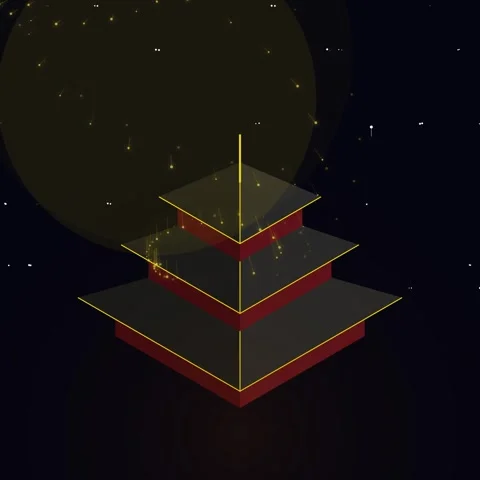 Abstract glowing geometric pyramid for data analysis or financial growth vi.. Stock Footage 344777910