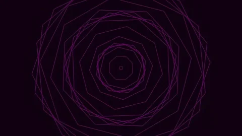 Abstract glowing geometric ring pattern for futuristic digital technology b.. Stock Footage 337161885
