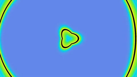 Abstract Glowing Geometric Shape Animation with Pulsing Neon Light Effects Stock Footage 333081812