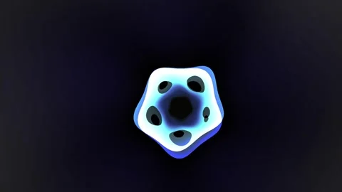 Abstract Glowing Geometric Shape Animation with Dynamic Pulsing Light Effect. Stock Footage 334466970