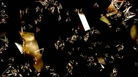 Abstract glowing Glass triangles flying motion background Stock-Footage 264841396