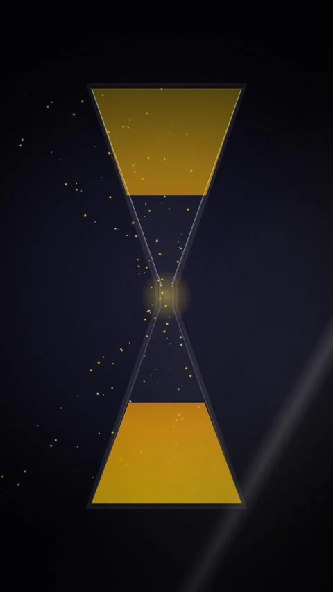 Abstract glowing gold geometric triangle animation on dark background for m.. Stock Footage 344932298