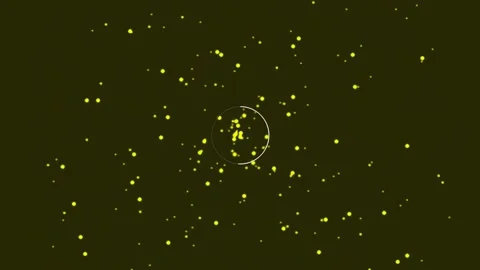Abstract glowing gold particle explosion circle background design element Stock Footage 342094277
