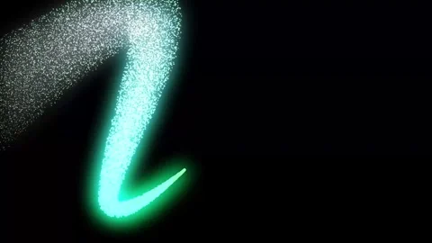 Abstract Glowing Gold Particles Floating Video stock 345660294