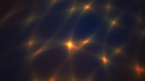 Abstract glowing golden light caustic refraction pattern overlay on dark ba.. Stock Footage 346331199