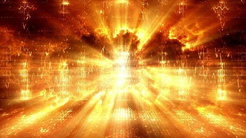 Abstract Glowing Golden Light Stock Footage 105518572