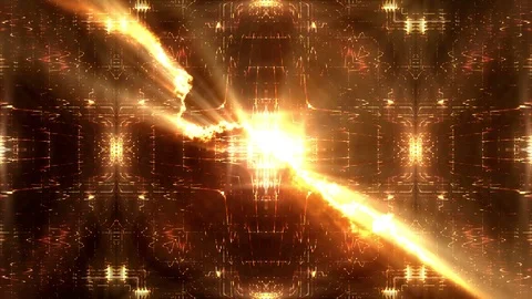 Abstract Glowing Golden Light Video stock 105521350