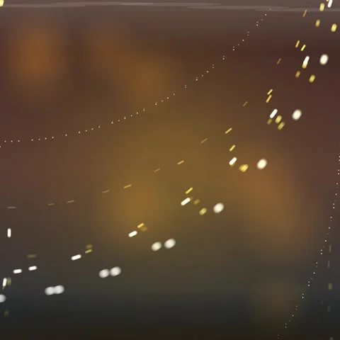 Abstract glowing golden line curve animation on dark brown gradient backgroun Stock Footage 345690448
