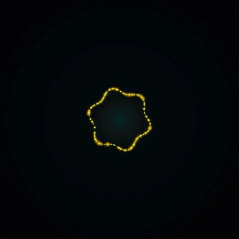 Abstract glowing golden particles exploding on dark background, festive cel.. Stockbeeldmateriaal 347259369