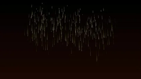 Abstract Glowing Golden Particles Floating in Dark Space Stock Footage 330919406