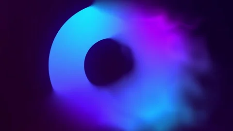 Abstract glowing gradient ring animation with smooth blue and purple light 库存影片 334977952