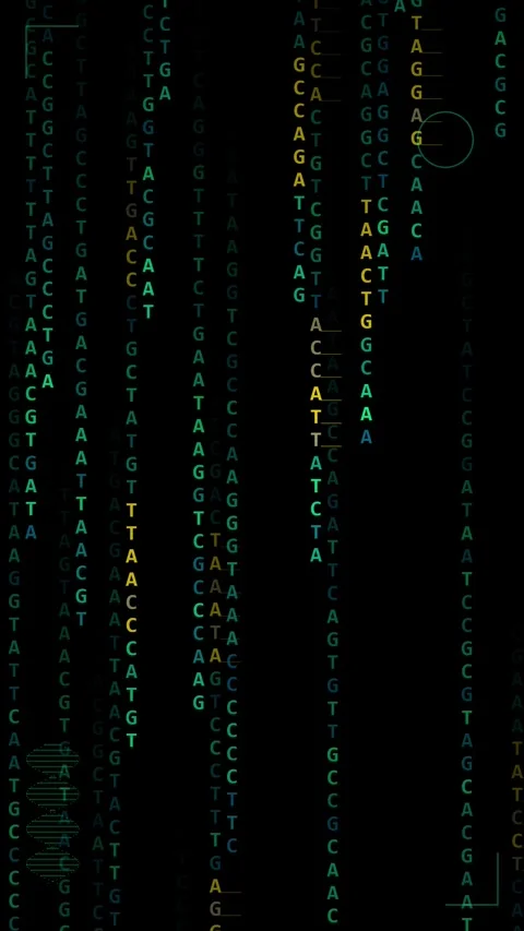 Abstract glowing green binary code data stream flowing on dark background Stock Footage 345494793