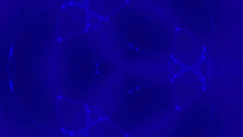 Abstract glowing green bokeh background with modern geometric network pattern Stock Footage 336880576
