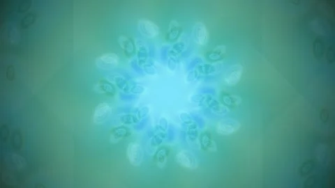 Abstract Glowing Green Bokeh Background with Soft Teal Energy Light Pattern Stock Footage 339790464