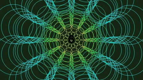 Abstract glowing green circular network background for technology visualiza.. Stock Footage 342094019