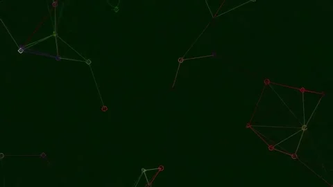Abstract glowing green data lines connecting a futuristic digital network g.. Stock Footage 342204156