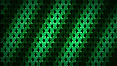 Abstract Glowing Green Digital Geometric Background Pattern for Tech Mosaic.. Stock Footage 336836462