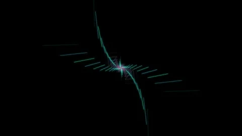 Abstract Glowing Green Digital Wave Animation Vidéo 343951882
