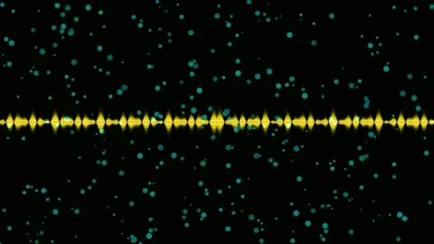 Abstract glowing green dots background: Futuristic technology data visualiz.. Stock Footage 339786419