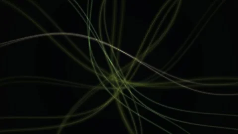 Abstract glowing green fiber optic lines moving on dark background technolo.. Stock Footage 346331802