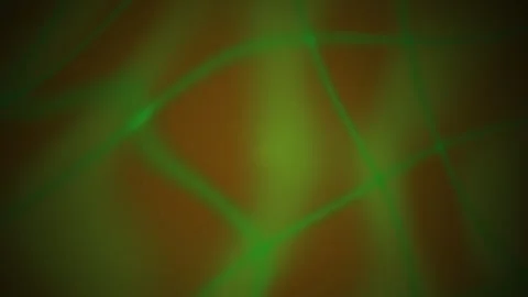 Abstract Glowing Green Geometric Lines Moving on Dark Brown Background. Stock Footage 341789201