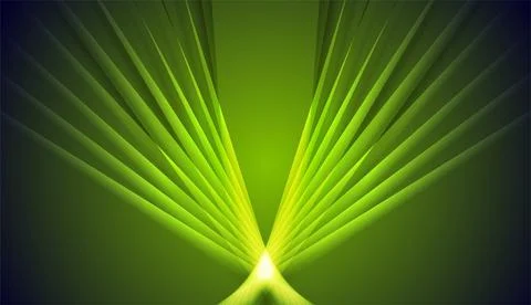 Abstract glowing green laser rays futuristic background 스톡 일러스트