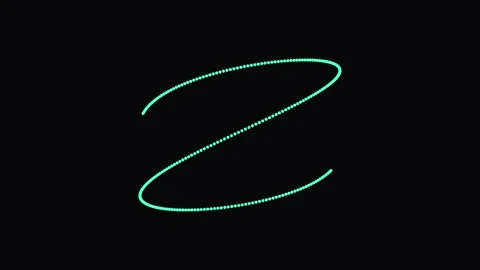 Abstract glowing green lines forming fluid shapes in dark motion 스톡 동영상 341719385