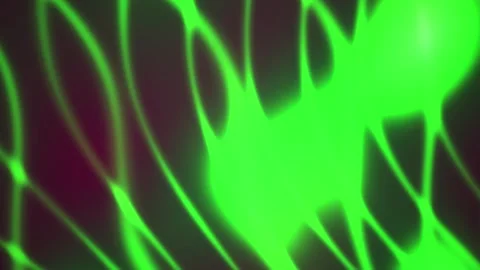 Abstract glowing green liquid neon light pattern organic fluid background loo Stock Footage 346332897