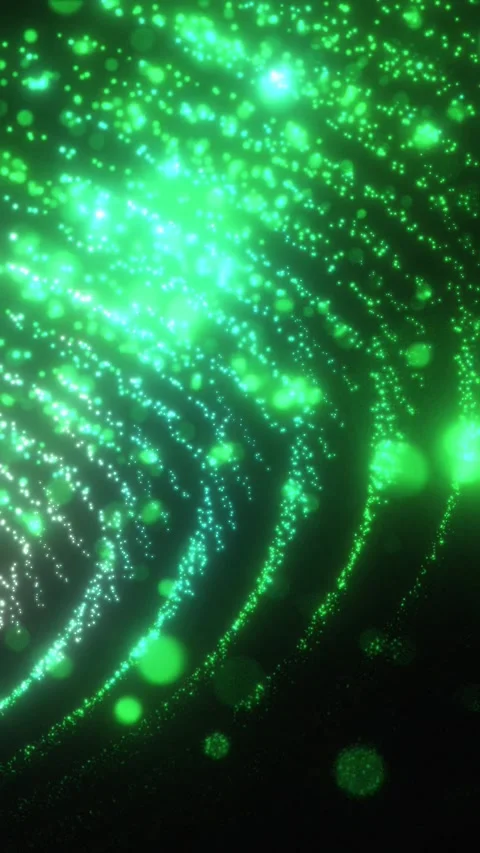 Abstract glowing green magic dust particles Stock Footage 344379051