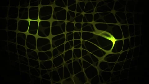 Abstract Glowing Green Mesh Warping on Black Background for Dynamic Motion .. Stock Footage 345276240