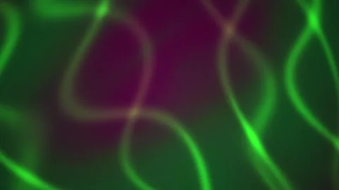 Abstract glowing green neon lights flowing on dark background. Stock Footage 346333194