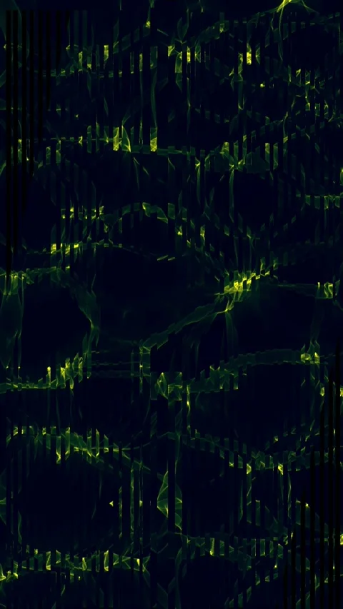 Abstract Glowing Green Network Background with Glass Effect Stock Footage 340285711