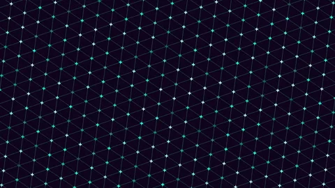 Abstract glowing green nodes and lines forming digital network grid background Stock Footage 333187971