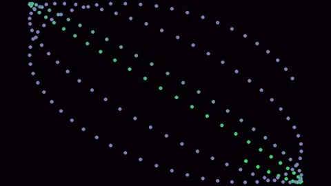 Abstract glowing green particle flow animation for tech background visualiz.. Stock Footage 340378430