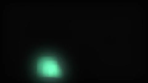 Abstract Glowing Green Particles Moving in Cinematic Motion Against Dark Ba.. Video stock 342516980