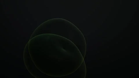 Abstract glowing green soap bubbles floating in dark space background anima.. Stock Footage 346335294