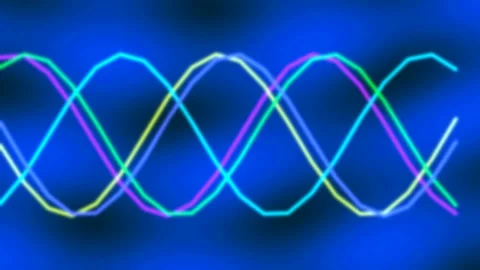 Abstract glowing green wave pattern background loop for motion graphics Stock Footage 339779525