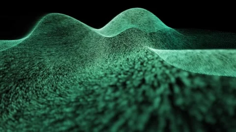Abstract Glowing Green Wave Seamless Loop 4K Stock Footage 346386816